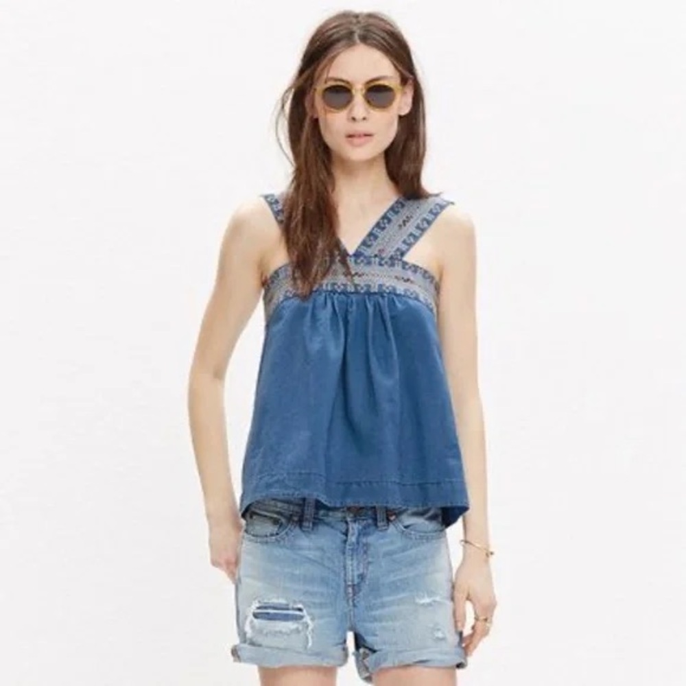 Madewell Siesta Embroidered Top EUC Size - 2